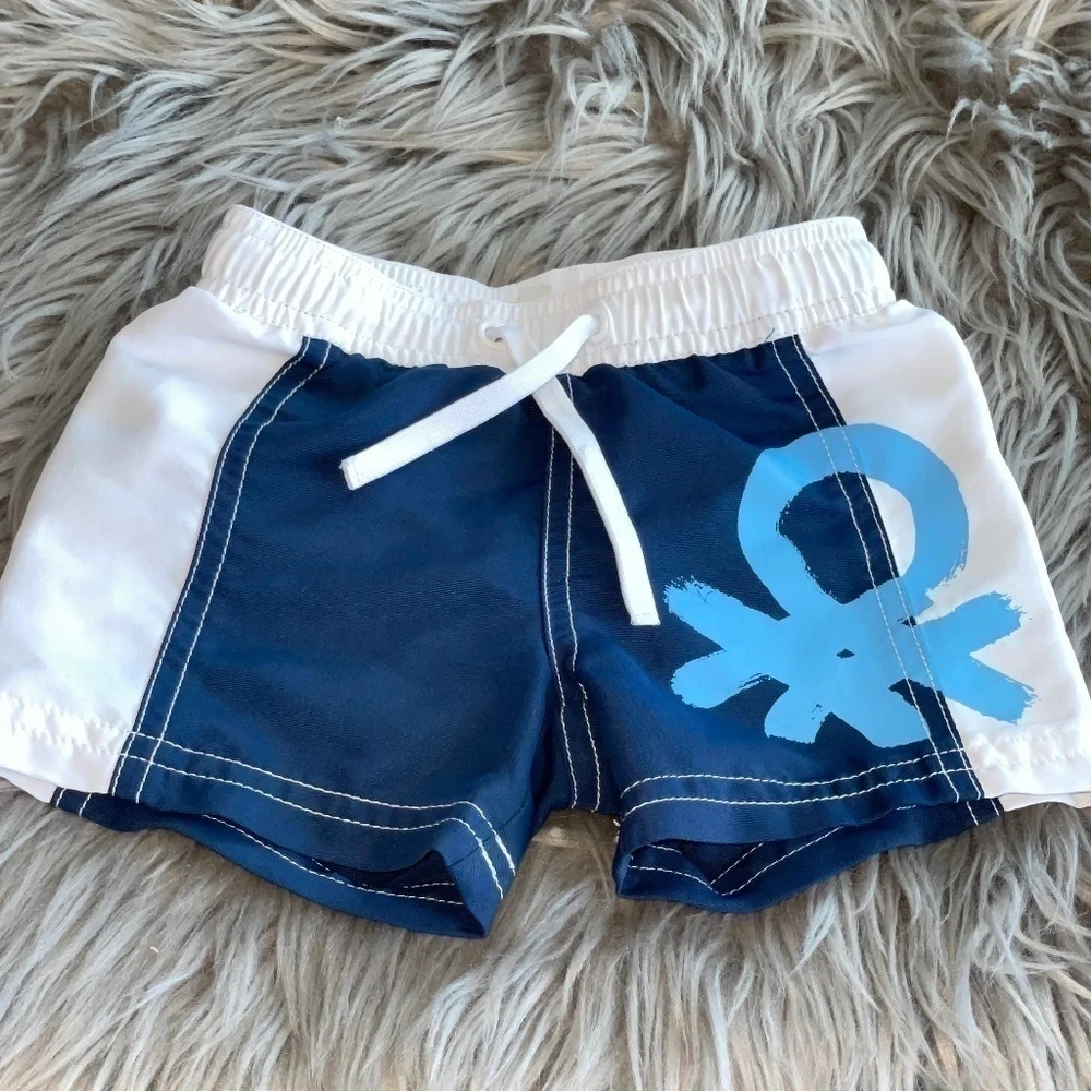 EUC United Colors of Benetton Undercolors Swim Trunks Baby Kids 9-12 Months